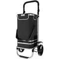 Produktbild: 24MOVE® Einkaufstrolley VEHLO 3in1 Trolley faltbarer Einkaufswagen mit Kühlfach, schwarz