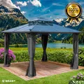 Produktbild: BRAST® Pavillon Aluminium Pagode 3,5x3,5m | inkl. Moskitonetz | wasserdicht