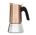 Produktbild: BIALETTI Espressokocher, 0,235l Kaffeekanne, 6 Espressotassen Moka Espresso alle Herdarten Edelstahl, Kupfer/Silber