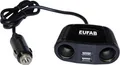 Produktbild: Eufab 16549 Zigarettenanzünder-Verteiler Anzahl Zigarettenkupplungen 2 x Schnittstellen: USB 2 x Belastbarkeit Strom max. 10A