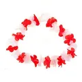Produktbild: TopTen Hawaiikette, Blumenkette Österreich 45 cm Durchmesser, WEIß/ROT, 100cm lang, WM, Fussball, Fanartikel