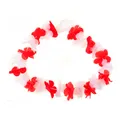 Produktbild: Hawaiikette Blumenkette Blumenkranz Österreich 100cm WM WEIß / ROT Fanartikel