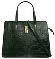 Produktbild: Cluty Handtasche Echt Leder Damen 021321 Made in Italy, Smartphonefach, Kroko-Design, elegante Umhängetasche, Damentasche mit Reißverschluss, Schultertasche