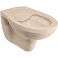 Produktbild: Calmwaters® Spülrandloses Hänge Wc In Beige-bahamabeige, Wand Wc Abgang Waagerecht, Tiefspül Wc Ohne Spülrand, Tiefspüler Wandhängend, Wandtoilette Aus Sanitärkeramik In Beige, 08ab6146
