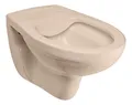 Produktbild: Calmwaters® Spülrandloses Hänge WC in Beige-Bahamabeige, Wand WC Abgang waagerecht, Tiefspül WC ohne Spülrand, Tiefspüler wandhängend, Wandtoilette aus Sanitärkeramik in Beige, 08AB6146