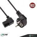 Produktbild: InLine Netzkabel Schutzk gew. | Kaltgeräte C13 rechts schwarz 3m (3,30 EUR/m)