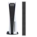 Produktbild: kwmobile Konsolen Aufkleber kompatibel mit Sony PlayStation 5 Disc Edition - Aufkleber Folie mit Carbon in Schwarz