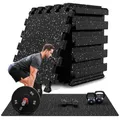 Produktbild: bemaxx Bodenschutzmatte Fitness – 18 Eva/Gummi-Matten im Set: Gym Fitnessgeräte Sportmatte Puzzlematte Laufbandmatte Fitnessmatte Unterlegmatte Sportgeräte Trainingsmatte Bodenmatte Gymnastikmatte
