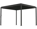 Produktbild: Mirador Pergola Gartenpavillon Lamellendach Rinne Metall Anthrazit 300 x 400 cm