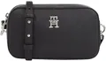 Produktbild: Tommy Hilfiger Damen Crossbody Bag Tasche Emblem Camera Bag Klein, Schwarz (Black), Einheitsgröße