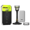 Produktbild: Gillette Labs Nassrasierer Herren, Rasierer mit Reinigungs-Element + Reise-Etui zur Aufbewahrung für unterwegs + 2 Rasierklingen, Premium-Magnetdock