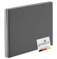 Produktbild: goldbuch 25 325 Spiralalbum Bella Vista, Foto Album 35 x 30 x 1,5 cm - Spirale ⌀ 2,8 cm, Fotoalbum, 40 weiße Seiten, Erinnerungsalbum Leinen, Fotobuch für Bilder und Fotos zum Einkleben, Grau