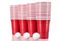Produktbild: TRESKO Becher Beer Pong wiederverwendbar Partybecher 473ml - 16oz, 100-tlg., Bierpong, Red Cups extra stark Plastikbecher Rot