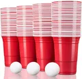 Produktbild: 100 Beer Pong Becher wiederverwendbar | Partybecher 473ml - 16oz | Bierpong R...