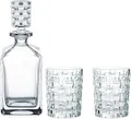 Produktbild: Nachtmann 3-teiliges Whisky Set, Karaffe 750 ml mit 2 Whiskygläsern 330 ml, Bossa Nova, 101095, Whisky Geschenkset aus Kristallglas, spülmaschinenfest