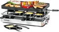 Produktbild: Rommelsbacher Raclette Grill RC 1400 | 8 Pfännchen | Wendeplatte 37x23 cm | Antihaftbeschichtung | 1200W | Edelstahl