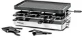 Produktbild: Raclette Grill 1200W 8 Pfännchen Wendeplatte Antihaft Edelstahl 37x23cm