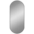 Produktbild: vidaXL Wandspiegel Flurspiegel Spiegel Badspiegel Hängespiegel Dekospiegel Schminkspiegel Badezimmer Garderobe Flur Schwarz 80x35cm Oval