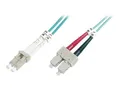 Produktbild: Digitus LWL Patchkabel, Duplex, LC zu SC MM OM4 50/125 µ, 5 m DK-2532-05-4