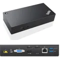 Produktbild: Lenovo 40A90090DK, Kabelgebunden, USB 3.2 Gen 1 (3.1 Gen 1) Type-C, 3,5 mm, 10,100,1000 Mbit/s, Schwarz, 3840 x 2160 Pixel