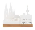 Produktbild: räder Teelichthalter Lichtobjekt Stadtsilhouette Köln Porzellan Akazienholz 0092