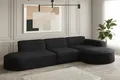 Produktbild: Ecksofa Designersofa PALMA in Stoff Opera Velvet Schwarz Ottomane Rechts