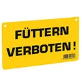 Produktbild: Kerbl Warnschild einseitig Bedruckt Füttern verboten Hinweisschild Verbotsschild