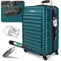 Produktbild: KESSER Reisekoffer Hartschalen-Koffer Inkl. Kofferwaage + Gepäckanhänger Trolley Gepäck Rollkoffer Zahlenschloss 4 Rollen ABS-Hartschale Teleskopgriff