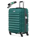 Produktbild: KESSER Hartschalen-Trolley Reisekoffer 84L Koffer Inkl. Kofferwaage + Gepäckanhänger, 4 Rollen, Rollkoffer ABS-Hartschale mit 4 Rollen, Zahlenschloss & Teleskopgriff grün 45 cm x 66 cm x 28 cm | 84 l