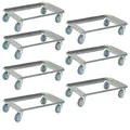 Produktbild: BRB 7X Logistikroller/Kistenroller für Behälter 600x400 aus Aluminium, Tragkraft 250 kg