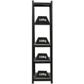 Produktbild: Proregal Schwerlastregal, Schwarz, Metall, Rechteckig, 45x180x45 cm, Freizeit, Heimwerken, Werkstatt, Schwerlastregale