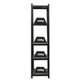 Produktbild: PROREGAL All Black Series Schwerlastregal Ragnar für Gesamtlast 500kg Maße: 180x45x45cm Matt Schwarz, Kellerregal, Steckregal, Garagenregal