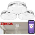 Produktbild: VisorTech 3er-Set WLAN-Rauchwarnmelder, integr. 10-Jahres-Batterie, 85 dB, App