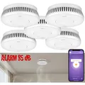 Produktbild: VisorTech 5er-Set WLAN-Rauchwarnmelder, integr. 10-Jahres-Batterie, 85 dB, App