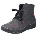 Produktbild: Winterboots RIEKER, Damen, Gr. 38, grau, Lederimitat, Textil, Schuhe Winterboots, Schnürboots, Stiefelette, Casual-Boots mit softem Schaftrand, Topseller