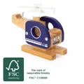Produktbild: Hubschrauber Holz  ca. 13 x 8 x 9 cm