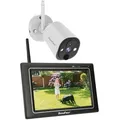 Produktbild: SecuFirst 2K Überwachungskamera Aussen Set mit Innen Monitor,7 Zoll Touchscreen Babyphone mit Kameraüberwachung,Outdoor Arbeiten ohne WLAN. - Weiß