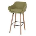 Produktbild: MCW Barhocker Vaasa T381, Barstuhl Tresenhocker MVG-zertifiziert ~ Textil, hellgrün