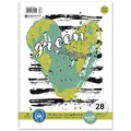 Produktbild: Staufen 608511028 - Staufen Green Collegeblock, DIN A4, Deckblatt mit 2 Motiven, Lineatur 28 (5 mm kariert mit Randlinien), 80 Blatt, 4-fach Lochung, premiumweißes 70g/m² Recyclingpapier, 1 Stück