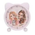Produktbild: Depesche 13548 TOPModel Kitty and Doggy - Wecker in Rosa für Kinder, mit Hunde und Katzen Motiv und Ohren, lautlose Uhr mit Licht-Funktion, inklusive Batterie