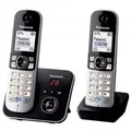 Produktbild: Panasonic KX TG6822 - Schnurlostelefon - Anrufbeantworter mit Rufnummernanzeige - DECT - Schwarz + zusätzliches Handset (KX-TG6822GB)