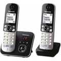 Produktbild: Panasonic KX-TG6822GB Duo Schnurlostelefon mit AB + 2. Mobilteil - Schwarz/Silber