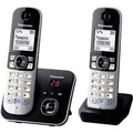 Produktbild: Panasonic KX-TG6822 Duo DECT, GAP Schnurloses Telefon analog Anrufbeantworter, Freisprechen Schwarz, Silber