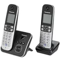 Produktbild: Panasonic KX-TG6822GB DECT Schnurlostelefon DUO Anrufbeantworter schwarz