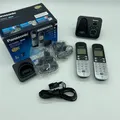 Produktbild: Panasonic KX-TG6822GB Duo DECT Schnurlostelefon schwarz - 1 Telefon defekt