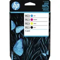 Produktbild: HP 6ZC69AE HP 953 (6ZC69AE) schwarz, cyan, magenta, gelb Druckerpatronen, 4er-Se