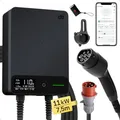 Produktbild: dé Wallbox Typ 2 11kW mit APP & RFID – 3-phasiges EV-Ladegerät 400 V, 6–16 A, 7,5 m Kabel mit Kabelhalter – RCD Typ B & IP54, effiziente Ladestation für Zuhause, schwarz