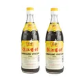 Produktbild: Heng Shun - 2er Pack Chinkiang Vinegar schwarzer Essig in 550 ml Glasflasche - Traditionell Chinesischer Reisessig (Schwarz) ideal für Dip-Saucen und zum Nachwürzen