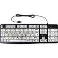 Produktbild: Geemarc Tastatur KBSV3 USB Deutsch, QWERTZ Weiss, Schwarz Extragrosse Tasten, Multimediatasten, Anschluss (Deutschland, Kabelgebunden) (KBSV3_WH_GE)