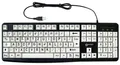 Produktbild: Geemarc KBSV3_WH_GE Tastatur mit groáen Tasten und extra groáer Schrift (Schwarz auf Weiá) mit Windows XP; Vista, 7, 8, 10 kompatibel (deutsche Version) - plug&play